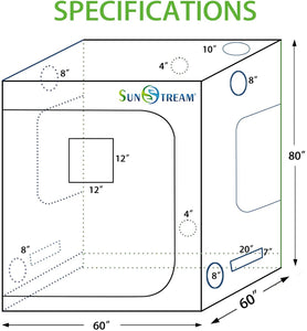 Home Garden Sunstream Hydroponic Grow Tent 36 X36 X80 For Indoor Seedling Plant Growing Yard Garden Outdoor Living