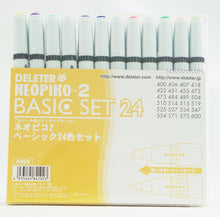 Load image into Gallery viewer, DELETER Neopiko-2 Dual-tipped Alcohol-based Marker - Basic 24 Color Set
