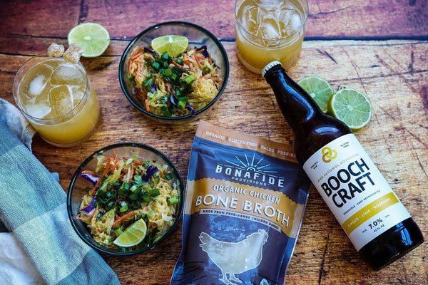 Spaghetti Squash Pad Thai with Boochcraft Ginger Snap Cocktail