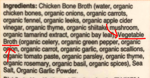 bone broth ingredients