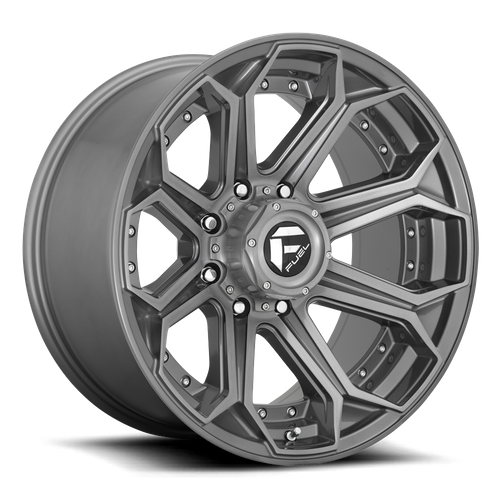 Fuel 1PC D705 SIEGE BRUSHED GUN METAL TINTED CLEAR 18X9 1mm OFFSET 8X170