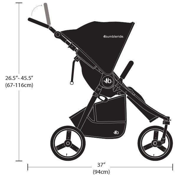 2021 Bumbleride Indie Dimensions - Side View