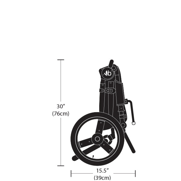 2020 Bumbleride Speed Dimensions - Side Folded View