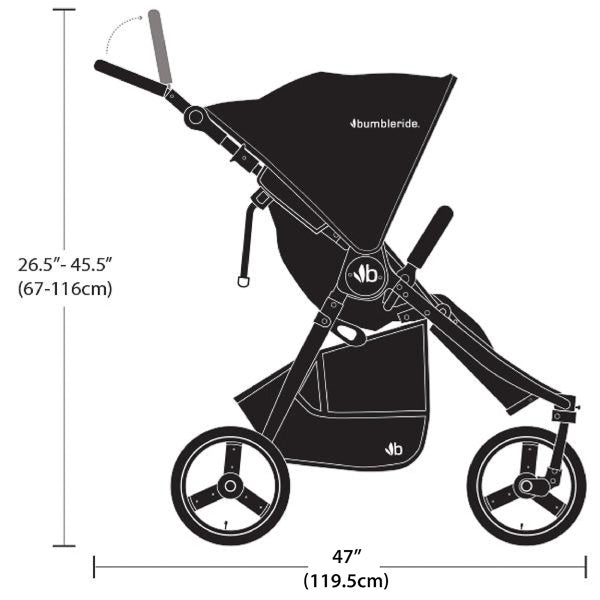 2018 Bumbleride Indie Dimensions - Side View