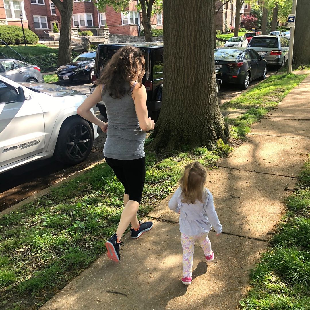 Tina Muir Running With Daughter
