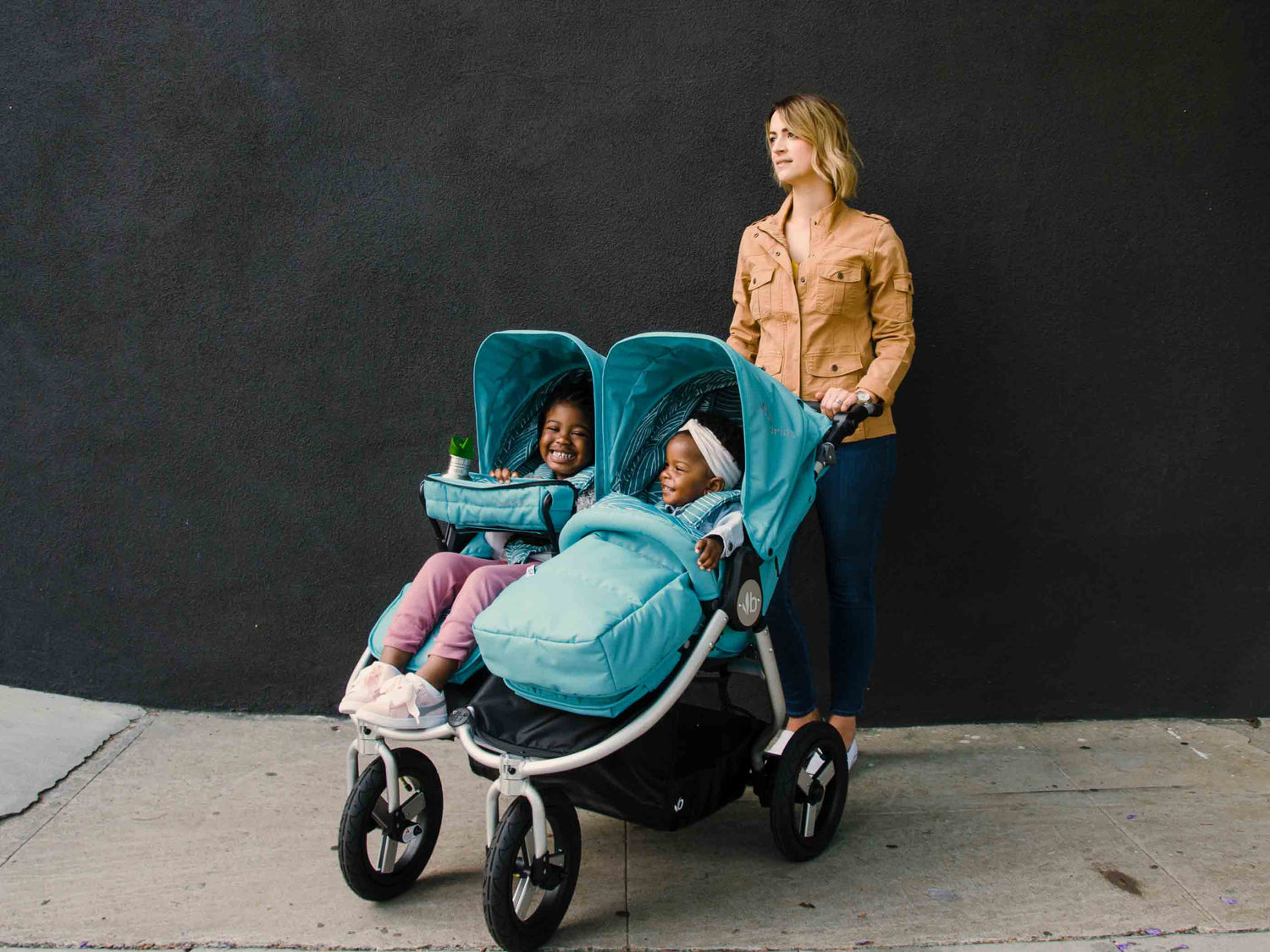 double buggy with footmuff