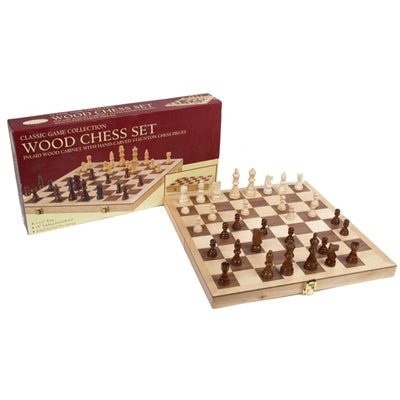 Traditional Hardwood Chess Set - Board and Pieces