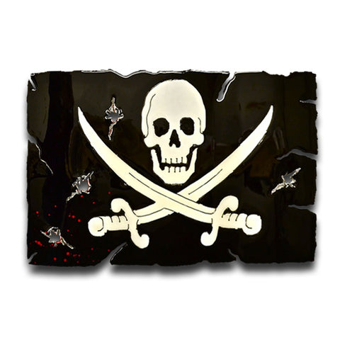 American Liquid Metal - Jolly Roger Pirate Flag Sign