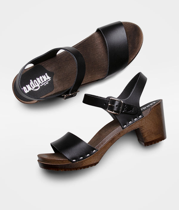 Vienna Low Cognac Veg Tan Leather - Low-Heeled Sandals | Sandgrens