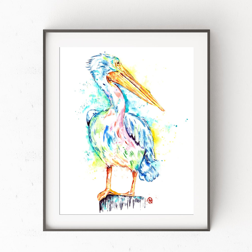 Pelican Wall Art By Whitehouse Art Pelican Painting Bird Gifts