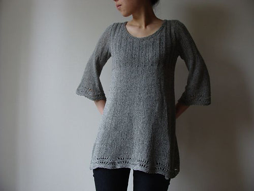 trumpet sleeve knitted sweater