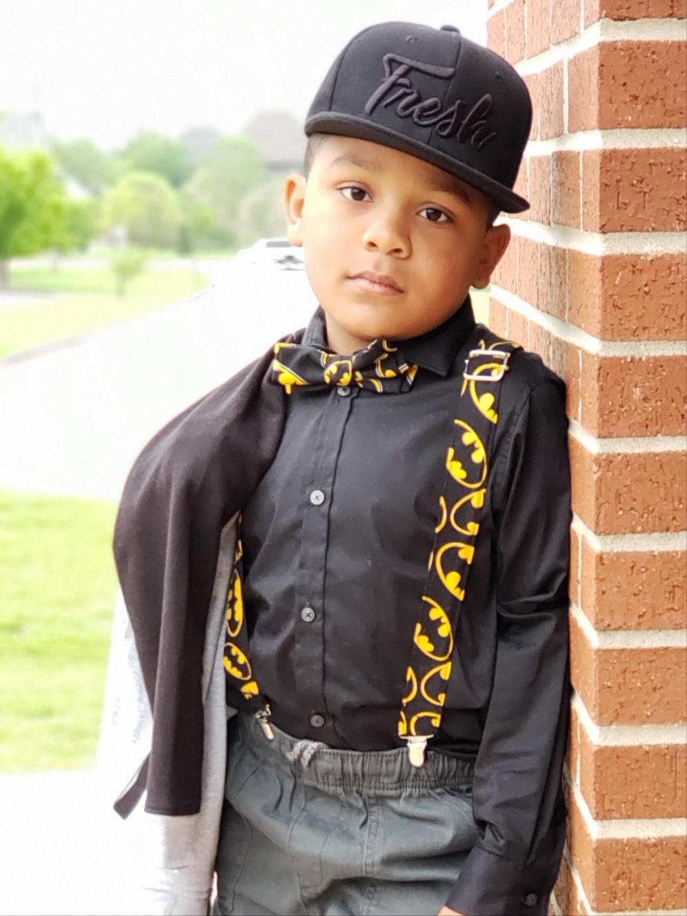 Batman Suspenders and Bow Tie (or Hair Bow) | Dapper Xpressions