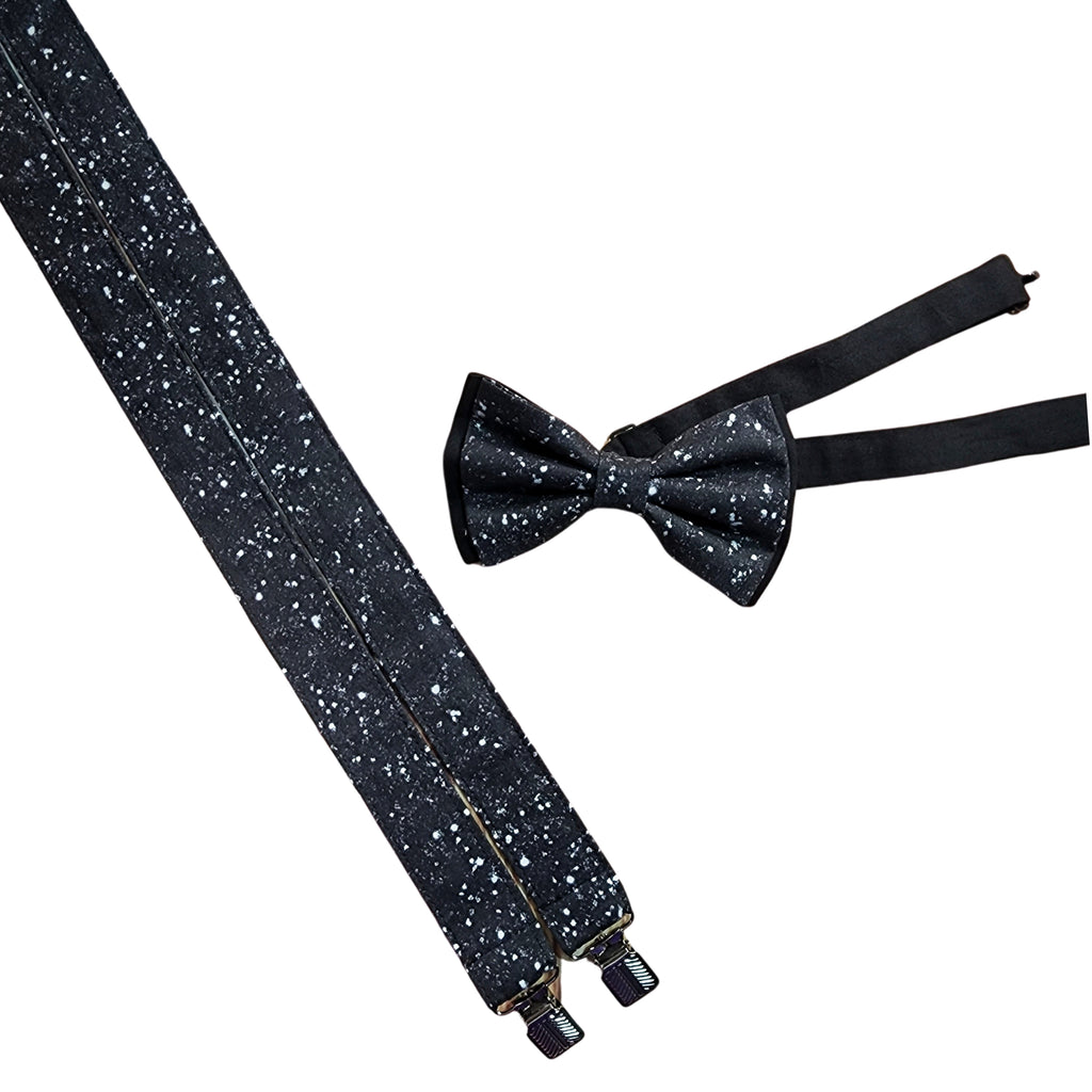 Glitter Galaxy Suspenders And Bow Tie (or Hair Bow)