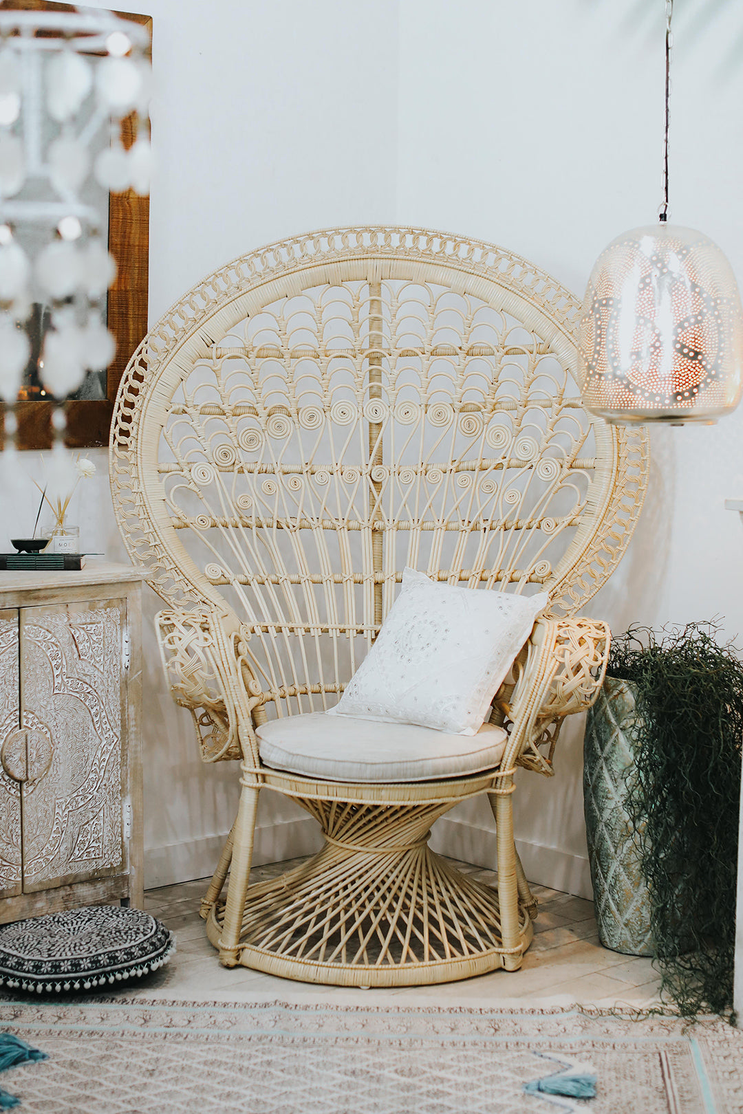 Natural Rattan Peacock Armchair Ishka