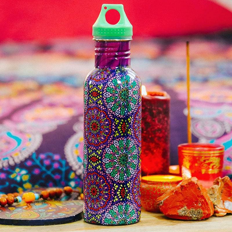 Purple Mosaic Stainless Steel Water Bottle | ISHKA