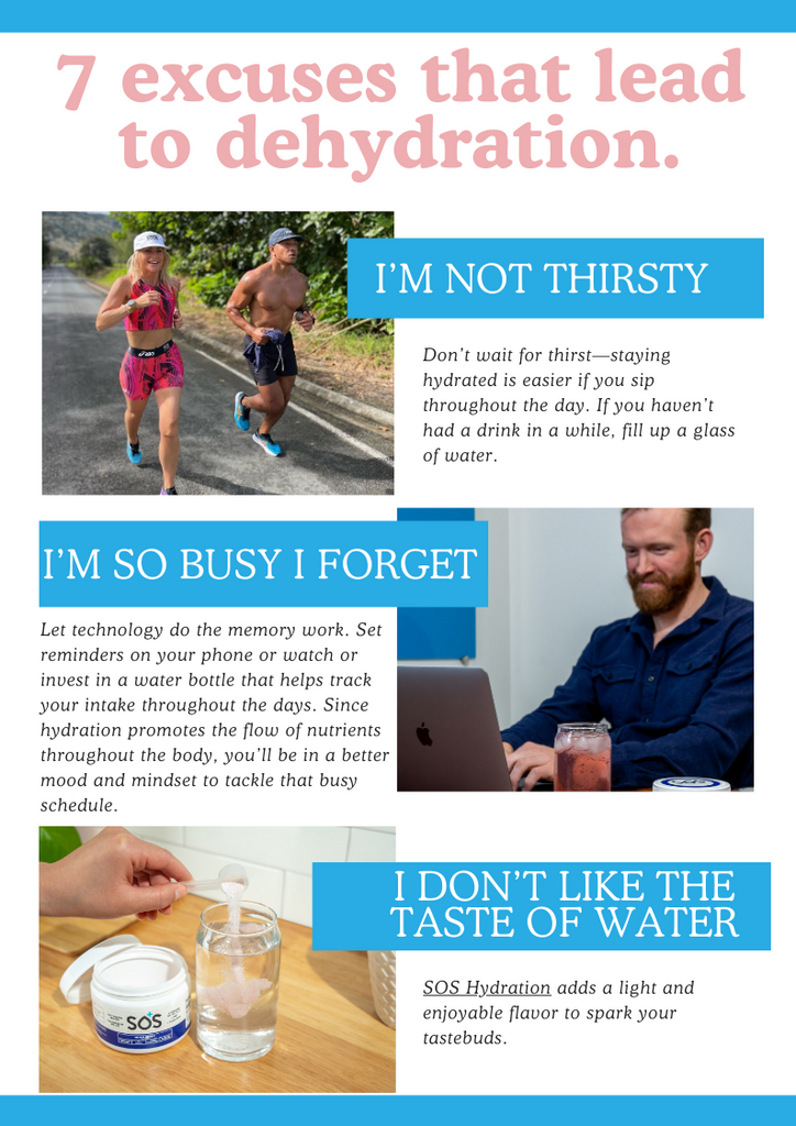 7-excuses that lead to dehydration