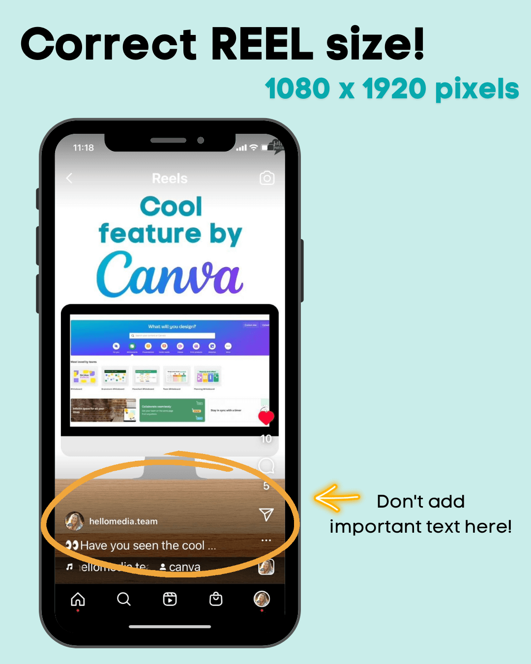 Correct and updated Instagram reel size 2022