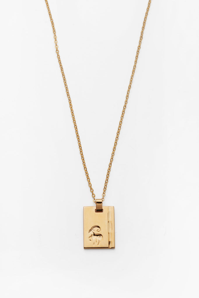gold star sign necklace aries reliquia jewellery