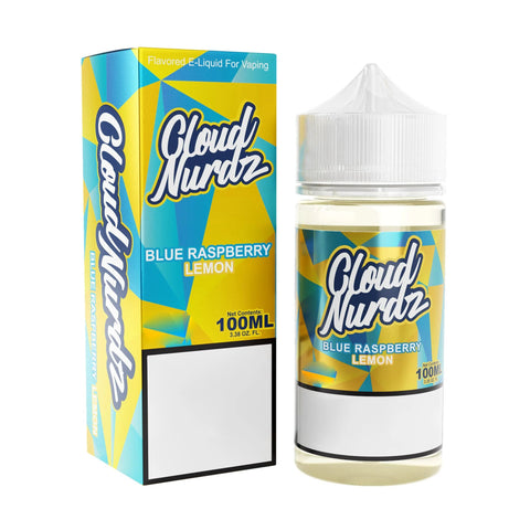 Cloud Nurdz | Blue Raspberry Lemon 100ml bottle and box