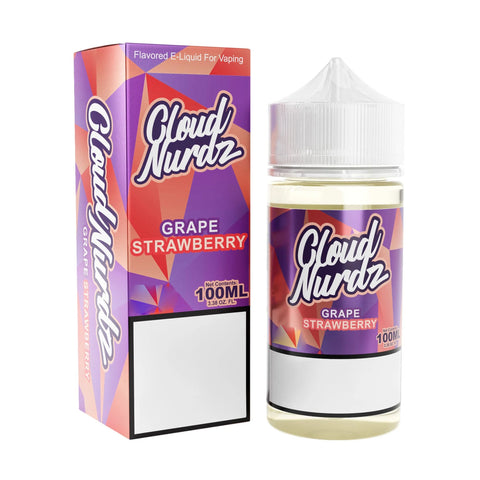 Cloud Nurdz | Grape Strawberry 100ml bottle and box