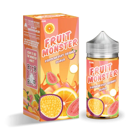 Fruit Monster | Passionfruit Orange Guava 100ml bottle and box