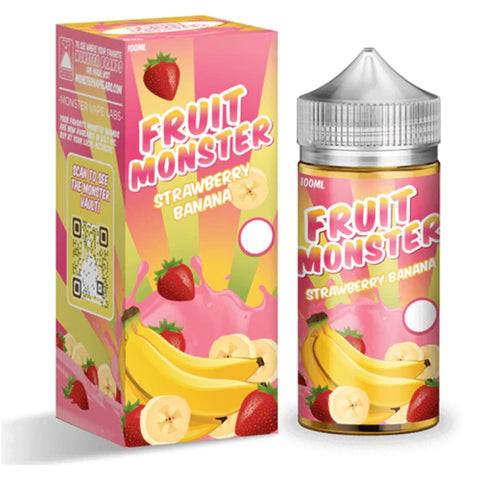 Fruit Monster | Strawberry Banana 100ml bottle and box