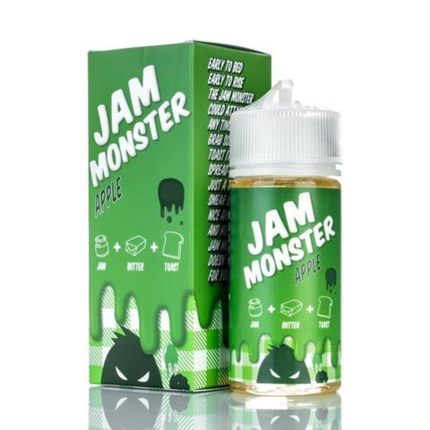 jam monster apple e-liquid box and bottle