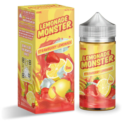 Lemonade Monster | Strawberry Lemonade 100ml bottle and box