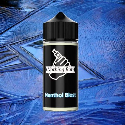 Nothing But | Menthol Blast 120ml bottle with icy background