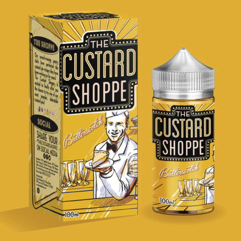 The Custard Shoppe | Butterscotch 100ml bottle and box