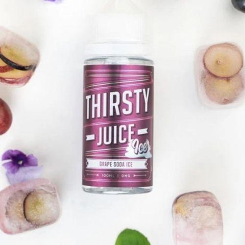 Thirsty Juice Co | Grape Soda Ice 100ml bottle with frozen sliced grapes