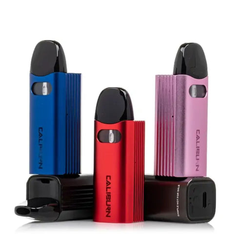 Uwell Caliburn AZ3 Pod Kit | 750mAh standing facing out in many different colours