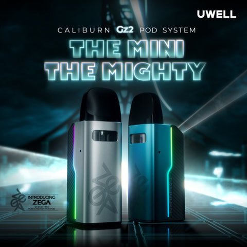 Uwell Caliburn GZ2 Pod Kit | 850mAh with 2 different colours standing facing each other