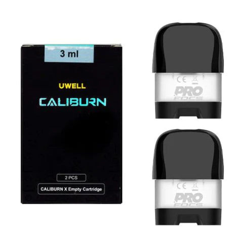 Uwell Caliburn X Empty Replacement Pods | 2 Pack a packet with 2 empty pods