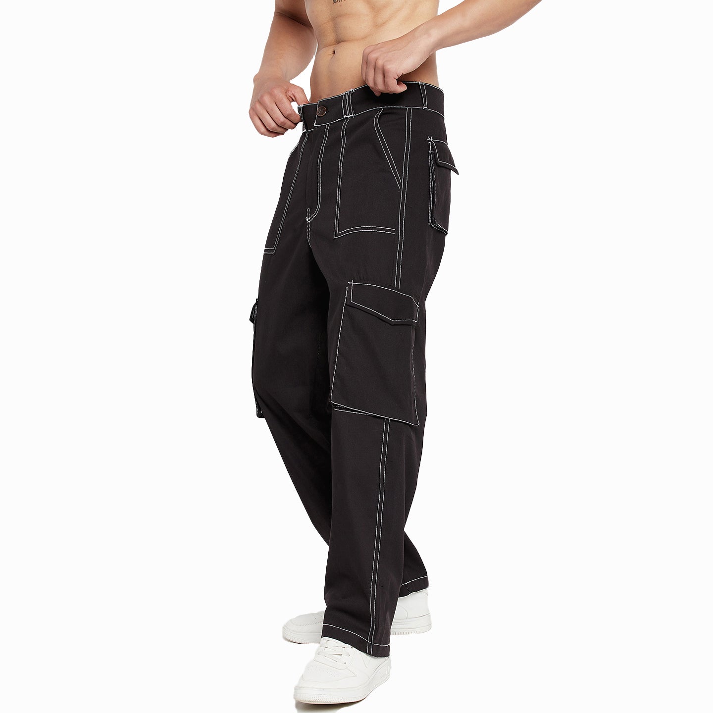 Black Carpenter Cargo Pants, Buy Men Trousers