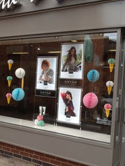 beauty salon window display