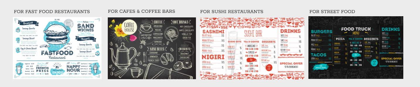 menu boards for restaurants banner