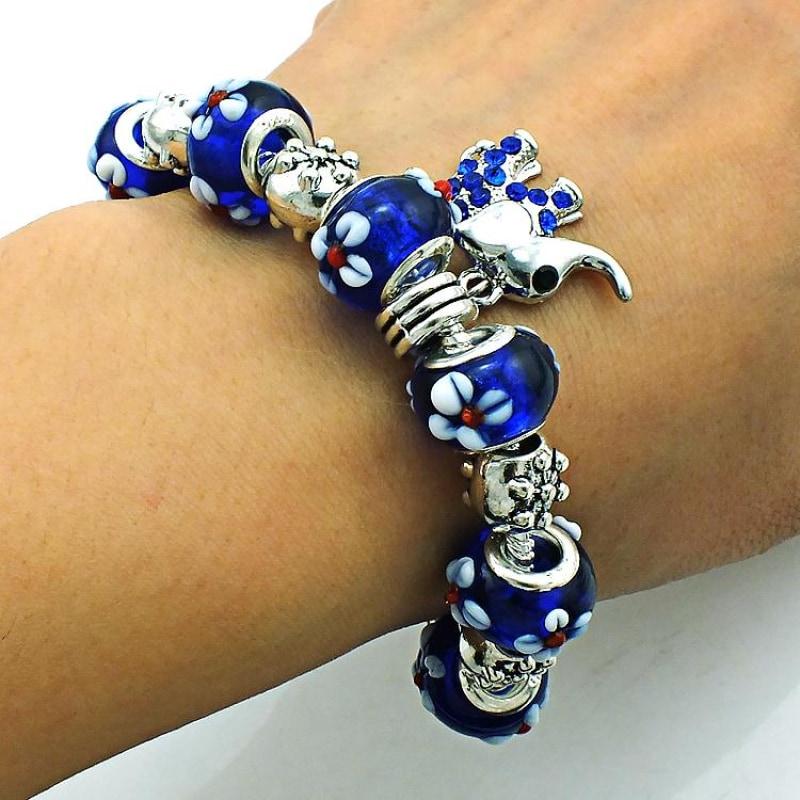 Amazon.com: Original Murano Glass Blue Aventurina Bracelet Hand Made in  Italy Blue Avventurine Beads : Handmade Products