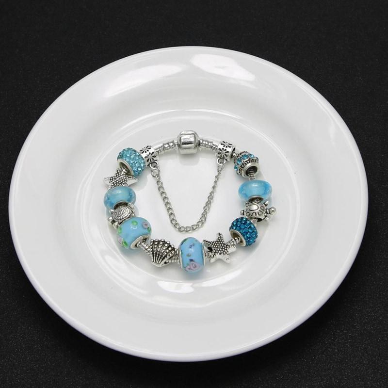 Buy Pandora Like Charm Bracelet. Dream Charms, Blue Theme-murano Blue  Glass, Really Pretty and Fun. Large Hole Beads, Gift for Her Online in  India - Etsy