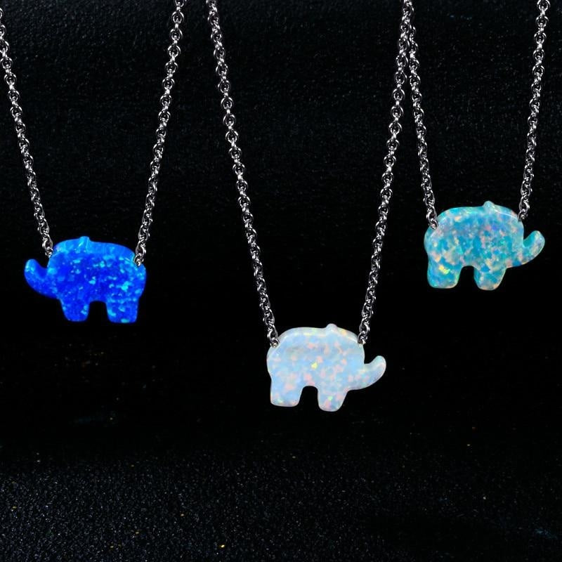 Elephant opal store necklace