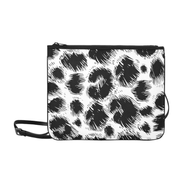 black & white clutch bag