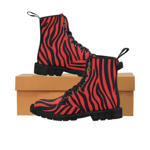 zebra ankle boots