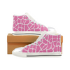 Womens Chucks High Top Sneakers - Custom Giraffe Pattern w/White Background - Hot Pink Giraffe / US6 - Footwear chucks sneakers giraffes