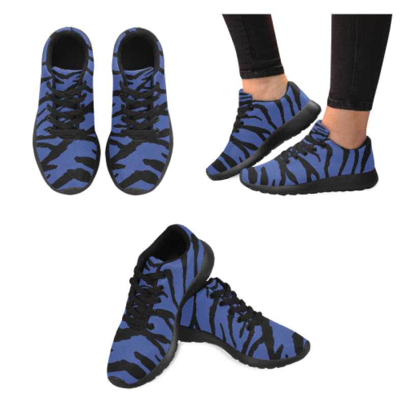 Women's Premium Leggings - Cobalt Blue Watercolor Animal Prints