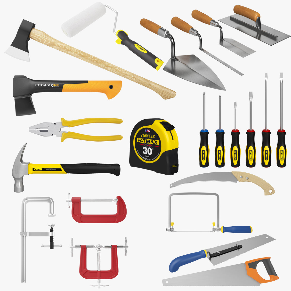 Industrial tools. 3d Max модели инструментов. Строительные инструменты. Инструменты 3д. Инструменты для стройки.
