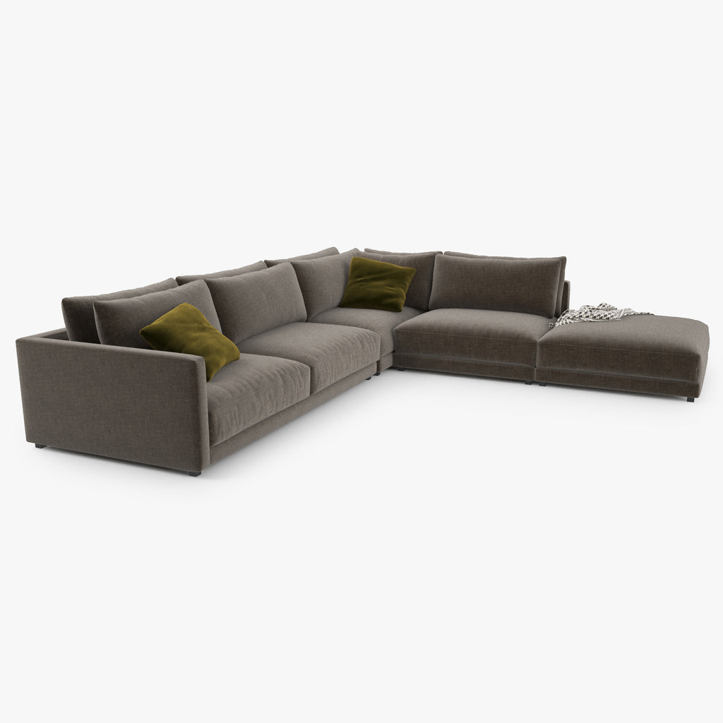 Poliform Bristol Sectional Sofa 3D Model FaceQuad