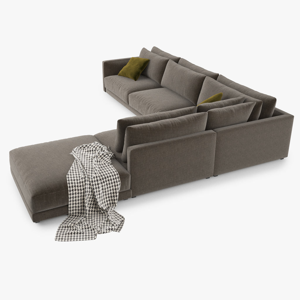 Poliform Bristol Sectional Sofa 3D Model FaceQuad