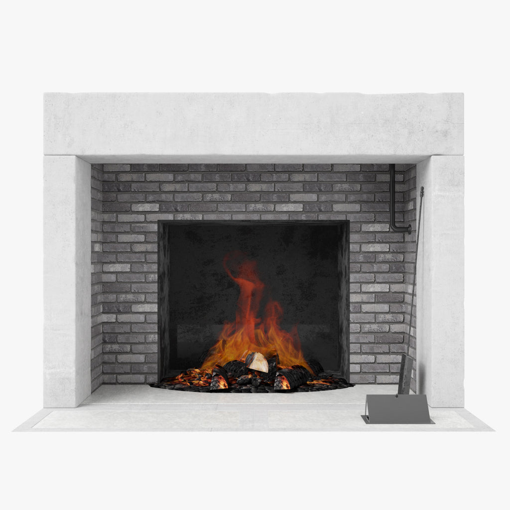 gas fireplace 3d model