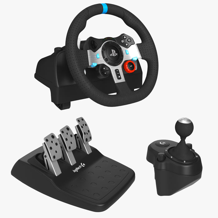 Eller enten Necessities indlysende Logitech G29 Driving Force Racing Wheel Set 3D Model | FaceQuad