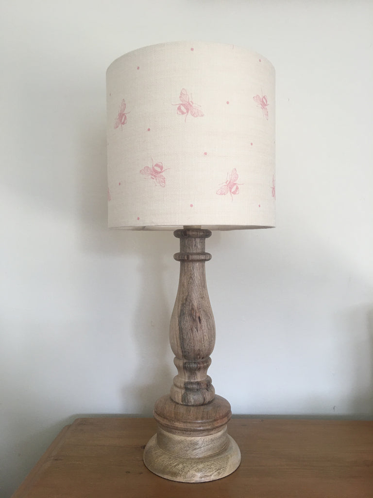 blush pink lampshade for table lamp